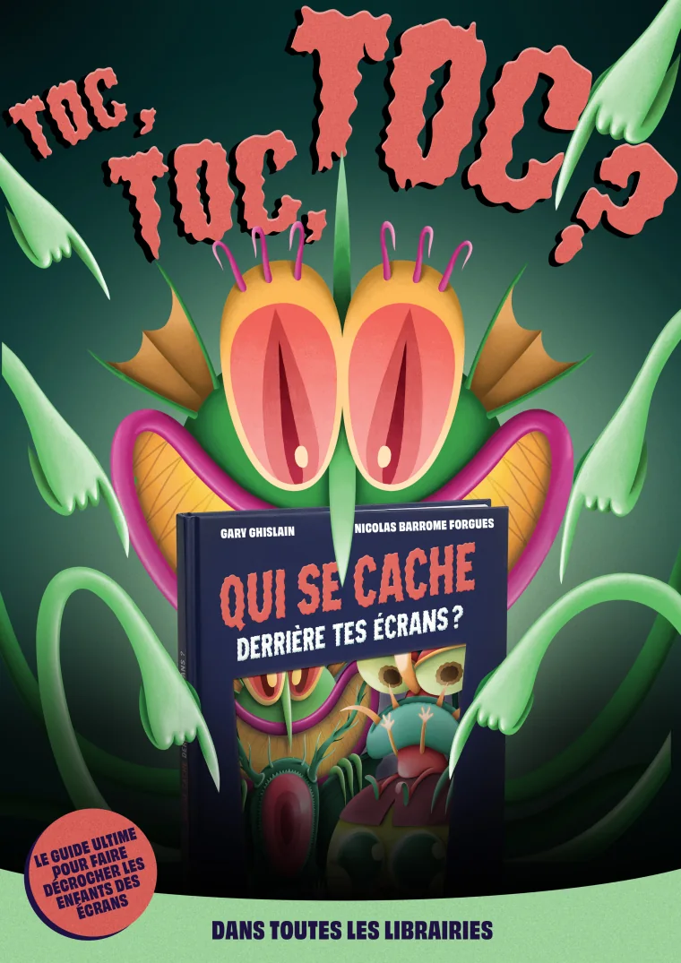 Affiche Toc, toc, toc ? du livre Qui se cache derrière tes écrans ?